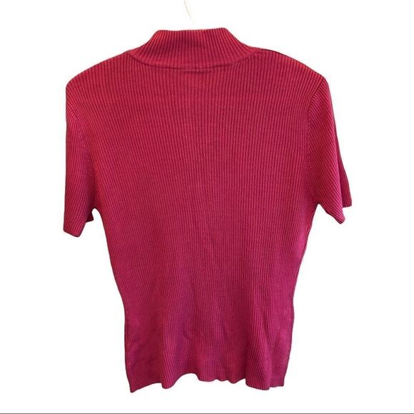 short Sleeve Ribbed Sweater EUC - Picture 2 of 6